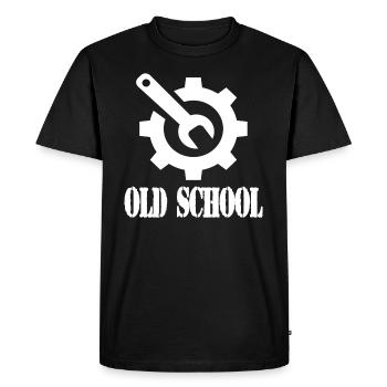 Vieille école - T-shirt Premium bio Homme - noir - Devant - Nico (187cm)