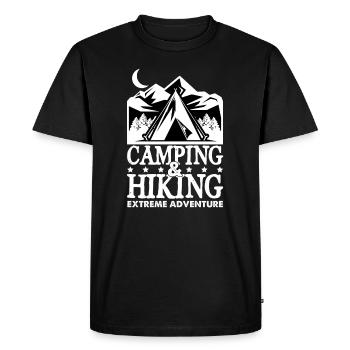 Camping Et Randonnée Aventure Extrême - T-shirt Premium bio Homme - noir - Devant - Nico (187cm)