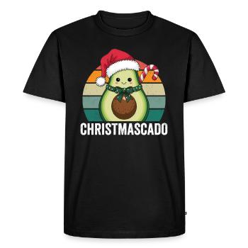 Christmascado - Vintage Sunset - Men's Premium Organic T-Shirt - black - Front - Nico (187cm)