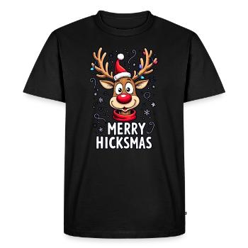 Renne de Noël Rudolph - T-shirt Premium bio Homme - noir - Devant - Nico (187cm)