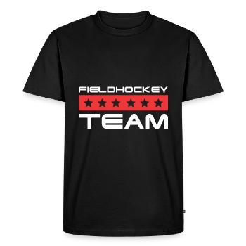 Équipe de hockey sur gazon - T-shirt Premium bio Homme - noir - Devant - Nico (187cm)