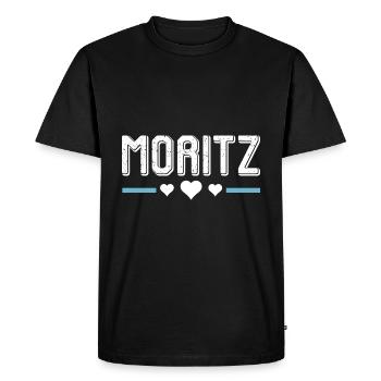 Moritz - T-shirt Premium bio Homme - noir - Devant - Nico (187cm)