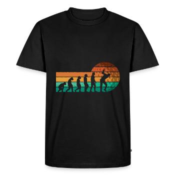 Golf Evolution From Monkey To Men BBall Lovers - Men's Premium Organic T-Shirt - black - Front - Nico (187cm)