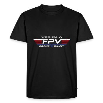 FPV Drone Drone Pilote de drone Pilote de drone Pilote de drone - T-shirt Premium bio Homme - noir - Devant - Nico (187cm)