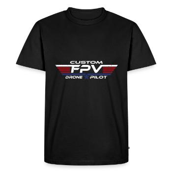 FPV Drone Drone Pilote de drone Pilote de drone Pilote de drone - T-shirt Premium bio Homme - noir - Devant - Nico (187cm)