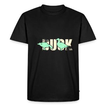 Duck Bird - Men's Premium Organic T-Shirt - black - Front - Nico (187cm)
