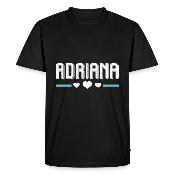 Adriana - T-shirt Premium bio Homme - noir - Devant - Nico (187cm)
