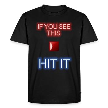 If you see this here in VR, beat it away! - Men's Premium Organic T-Shirt - black - Front - Nico (187cm)