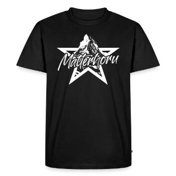 MATTERHORU STÄRU UNIKAT - T-shirt Premium bio Homme - noir - Devant - Nico (187cm)