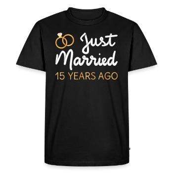 Je viens de me marier il y a 15 ans IV - T-shirt Premium bio Homme - noir - Devant - Nico (187cm)