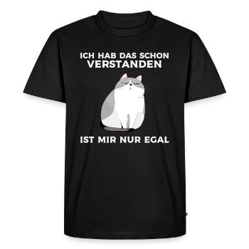 Je comprends, mais je m’en fous - T-shirt Premium bio Homme - noir - Devant - Nico (187cm)