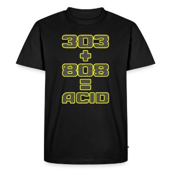 Acid Techno 303 Rave Tekno Festival - Männer Premium Bio T-Shirt - Schwarz - Vorne - Nico (187cm)