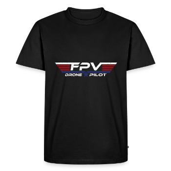 FPV Drone Drone Pilote de drone Pilote de drone Pilote de drone - T-shirt Premium bio Homme - noir - Devant - Nico (187cm)