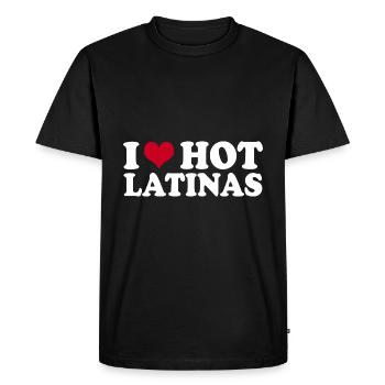 J’aime les Latinas - T-shirt Premium bio Homme - noir - Devant - Nico (187cm)