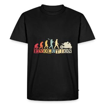 Moto Evolution Vintage Superbike Biker - T-shirt Premium bio Homme - noir - Devant - Nico (187cm)