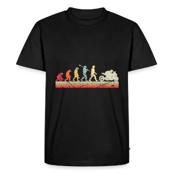 Moto Evolution Vintage Superbike Biker - T-shirt Premium bio Homme - noir - Devant - Nico (187cm)