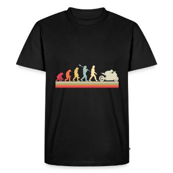 Moto Evolution Vintage Superbike Biker - T-shirt Premium bio Homme - noir - Devant - Nico (187cm)