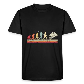 Moto Evolution Vintage Superbike Biker - T-shirt Premium bio Homme - noir - Devant - Nico (187cm)