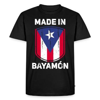 Porto Rico - T-shirt Premium bio Homme - noir - Devant - Nico (187cm)