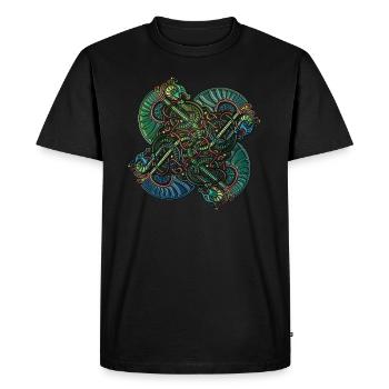Viking Dragon 4 Copy - Men's Premium Organic T-Shirt - black - Front - Nico (187cm)