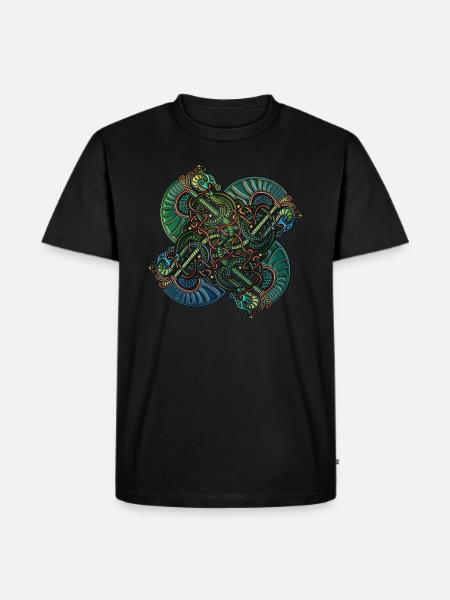 Viking Dragon 4 Copy - Men's Premium Organic T-Shirt - black