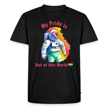 Mois de la fierté gay - Ma fierté est hors de ce monde - T-shirt Premium bio Homme - noir - Devant - Nico (187cm)