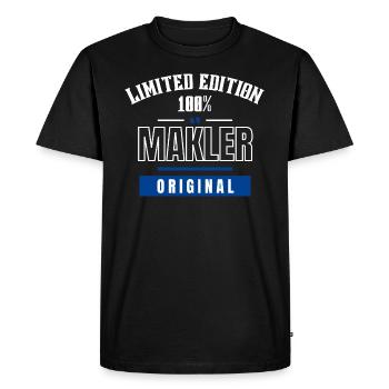 Limited Edition 100% - Broker - Original - Men's Premium Organic T-Shirt - black - Front - Nico (187cm)