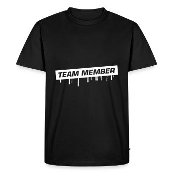 Team Member - Men's Premium Organic T-Shirt - black - Front - Nico (187cm)