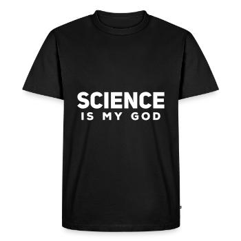 Science Athéisme - T-shirt Premium bio Homme - noir - Devant - Nico (187cm)