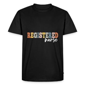 Infirmière autorisée Infirmière autorisée IA IA - T-shirt Premium bio Homme - noir - Devant - Nico (187cm)