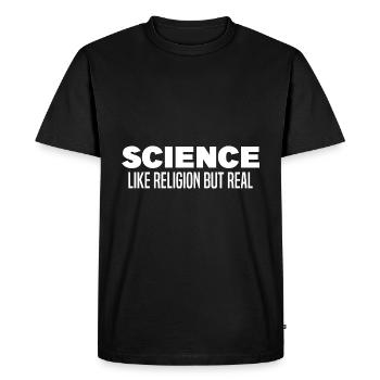 Les dictons athéistes | Idées cadeaux pour les athées de la foi - T-shirt Premium bio Homme - noir - Devant - Nico (187cm)