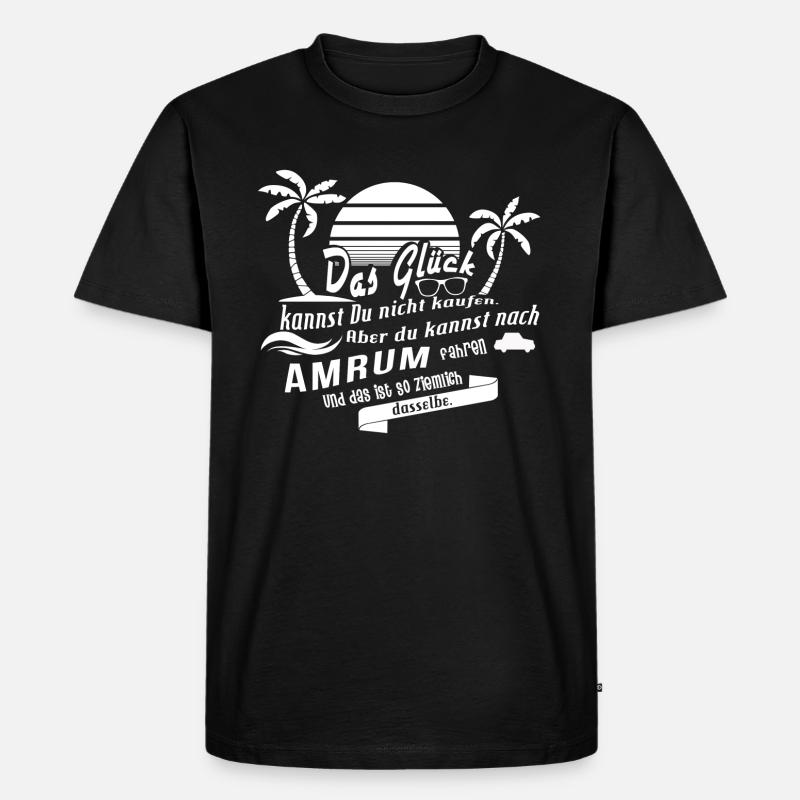 Amrum Glück - Männer Premium Bio T-Shirt - Schwarz