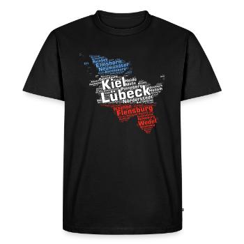 State Schleswig-Holstein Cities and municipalities - Men's Premium Organic T-Shirt - black - Front - Nico (187cm)