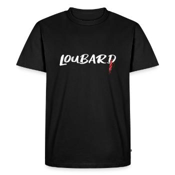 Loubard - Hommage bandana rouge - T-shirt Premium bio Homme - noir - Devant - Nico (187cm)