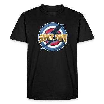 Super Dad Gift Feast of the Hero Fathers - Men's Premium Organic T-Shirt - black - Front - Nico (187cm)