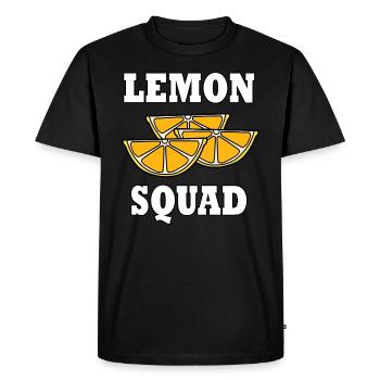 Limonade ironique Citrus Fruits Lemon Squad - T-shirt Premium bio Homme - noir - Devant - Nico (187cm)