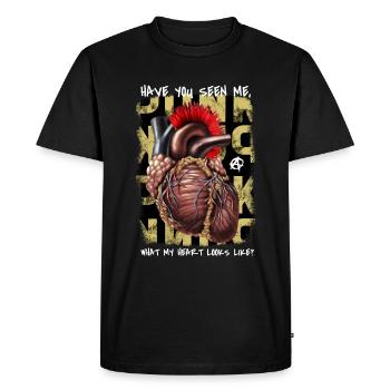 Cœur punk - T-shirt Premium bio Homme - noir - Devant - Nico (187cm)