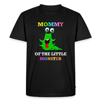 Mère Maman Maman d’anniversaire garçon fille monstre - T-shirt Premium bio Homme - noir - Devant - Nico (187cm)