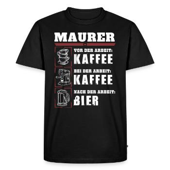 My daily routine as a bricklayer - Men's Premium Organic T-Shirt - black - Front - Nico (187cm)