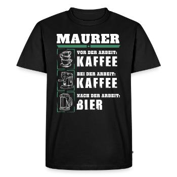 My daily routine as a bricklayer - Men's Premium Organic T-Shirt - black - Front - Nico (187cm)
