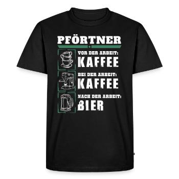 My daily routine as a gatekeeper - Men's Premium Organic T-Shirt - black - Front - Nico (187cm)