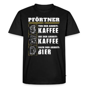 My daily routine as a gatekeeper - Men's Premium Organic T-Shirt - black - Front - Nico (187cm)