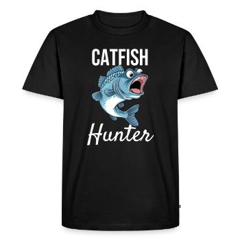 Catfish Hunter - Men's Premium Organic T-Shirt - black - Front - Nico (187cm)