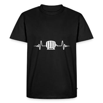 Puls de fût de bière - T-shirt Premium bio Homme - noir - Devant - Nico (187cm)