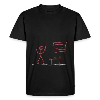 Teacher Strichfrau Work Profession Education - Men's Premium Organic T-Shirt - black - Front - Nico (187cm)