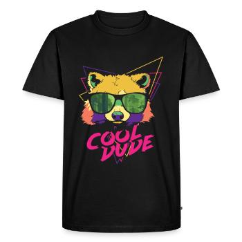 Cool mec - T-shirt Premium bio Homme - noir - Devant - Nico (187cm)