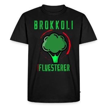 Brocoli chuchoteur Vegan Vegan Végétarien - T-shirt Premium bio Homme - noir - Devant - Nico (187cm)