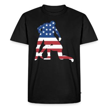 Sport Us Flag Wrestling - T-shirt Premium bio Homme - noir - Devant - Nico (187cm)