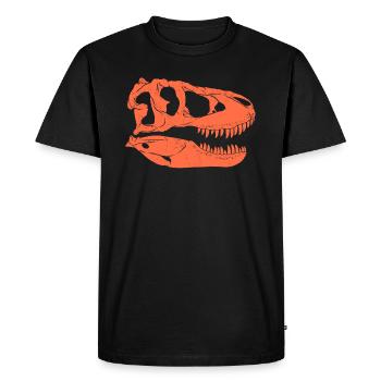 Crâne fossile de Tarbosaurus - T-shirt Premium bio Homme - noir - Devant - Nico (187cm)