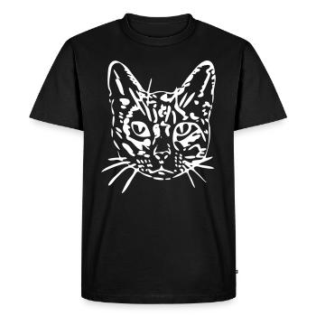Chat, minou, minou, cadeau, idée cadeau - T-shirt Premium bio Homme - noir - Devant - Nico (187cm)